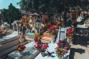 Day of the Dead Graves at a graveyard