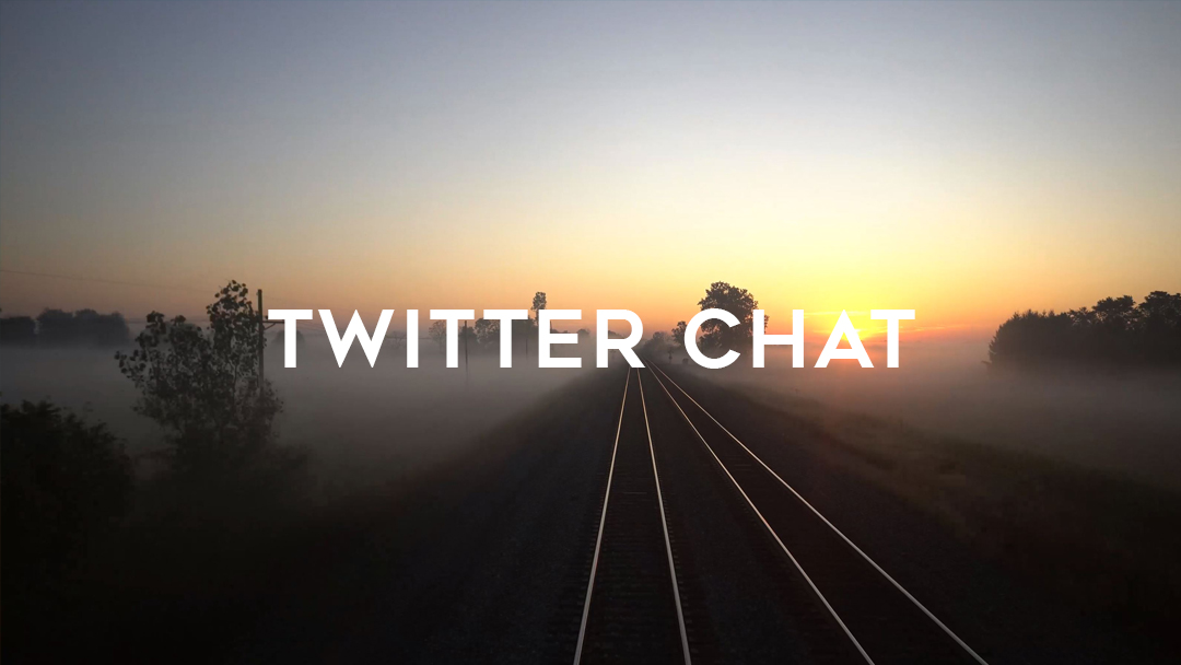 twitter chat over misty morning on tracks