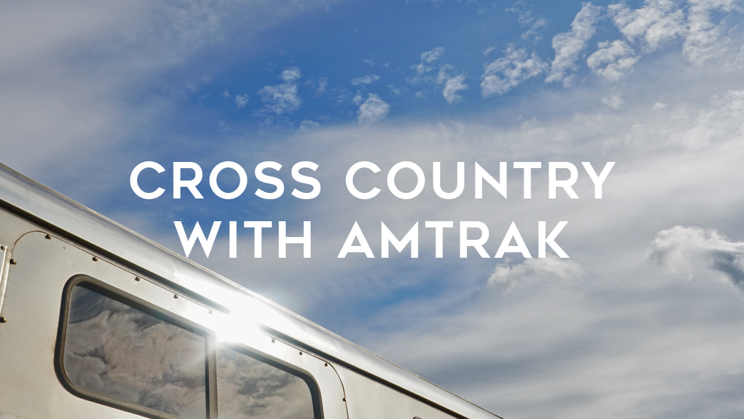 cross country with amtrak train with sun flare