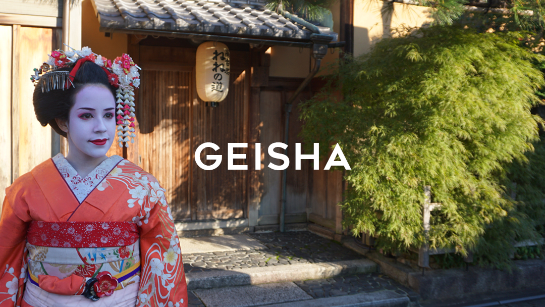 geisha transformation in Kyoto Japan