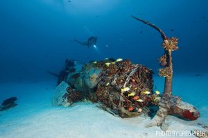 Corsair in Hawaii 2015 with diver