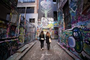 Top Things To Do in Melbourne street art laneways hosier lane grafitti travel women