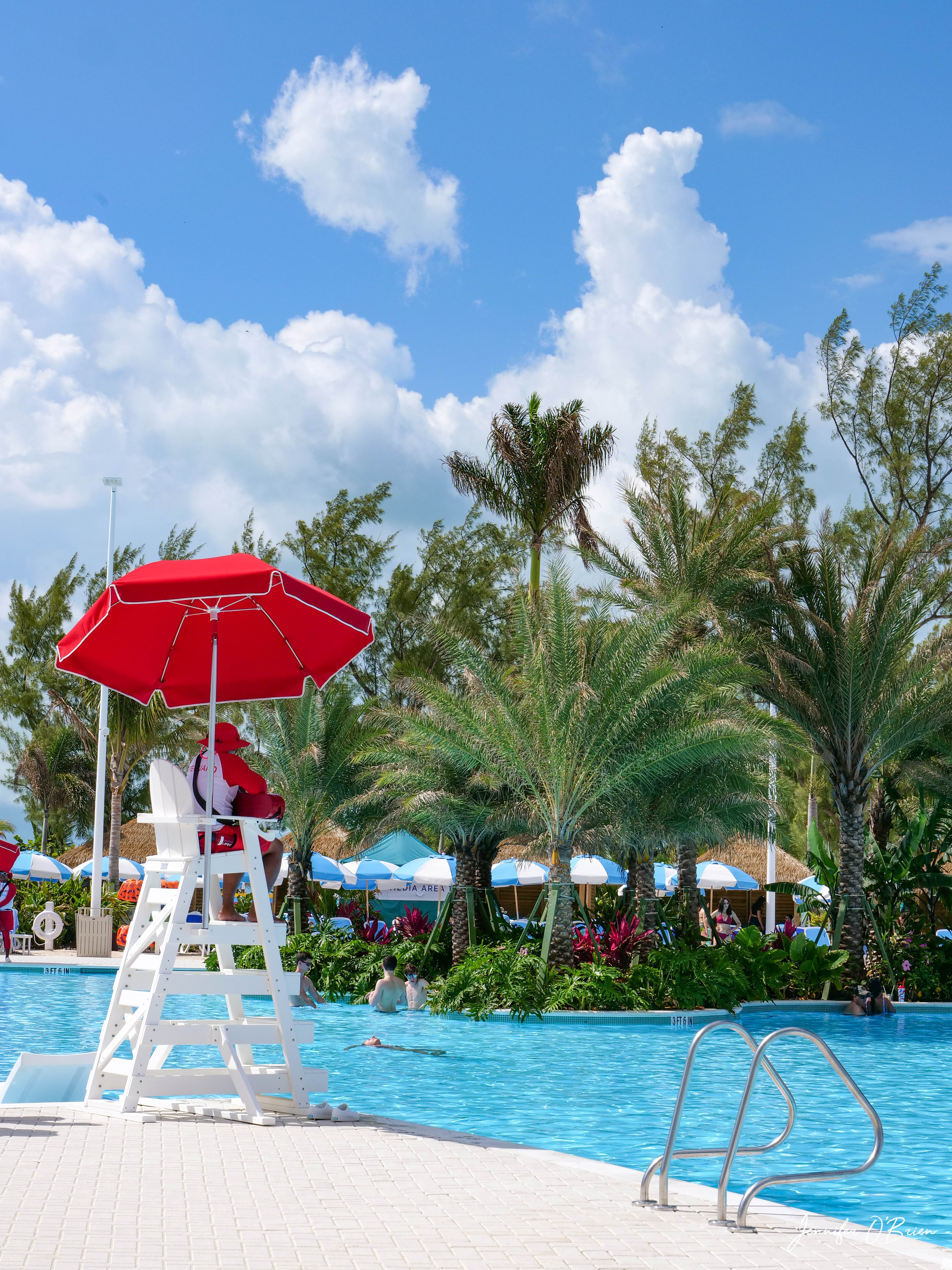 lifeguard chair pool Instagram Guide to CoCo Cay Royal Caribbean Cruise Island