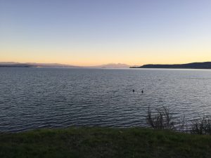 Lake Taupo New Zealand sunset travel 2019