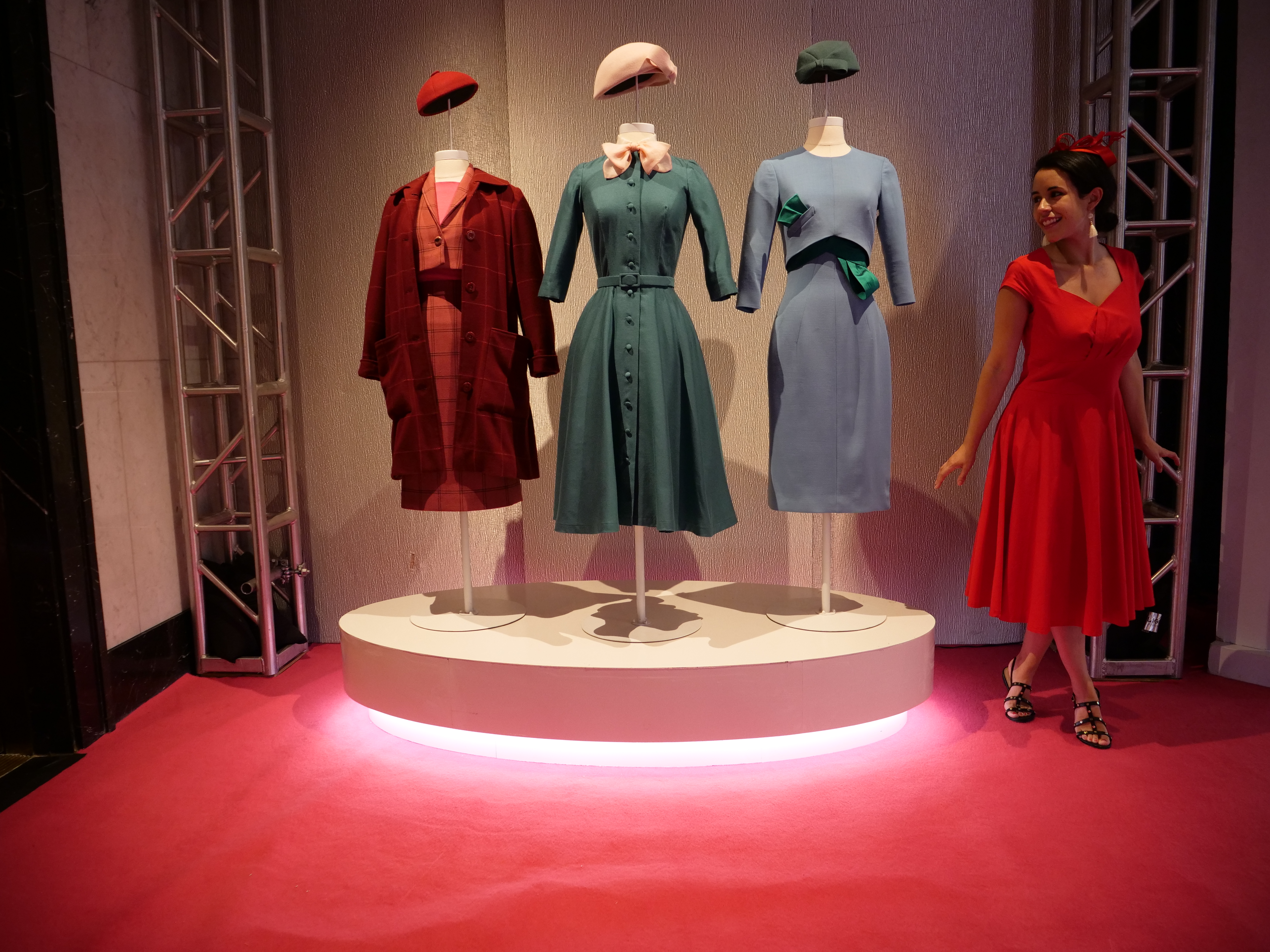 Original costume dresses Rachel Brosnahan Making Maisel Marvelous: Paley Center NYC Instagram exhibit 