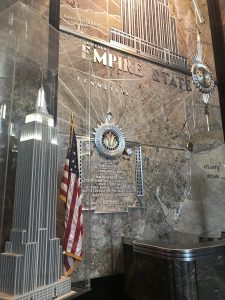 Fifth Avenue Entrance Empire State Building interior lobby Elf