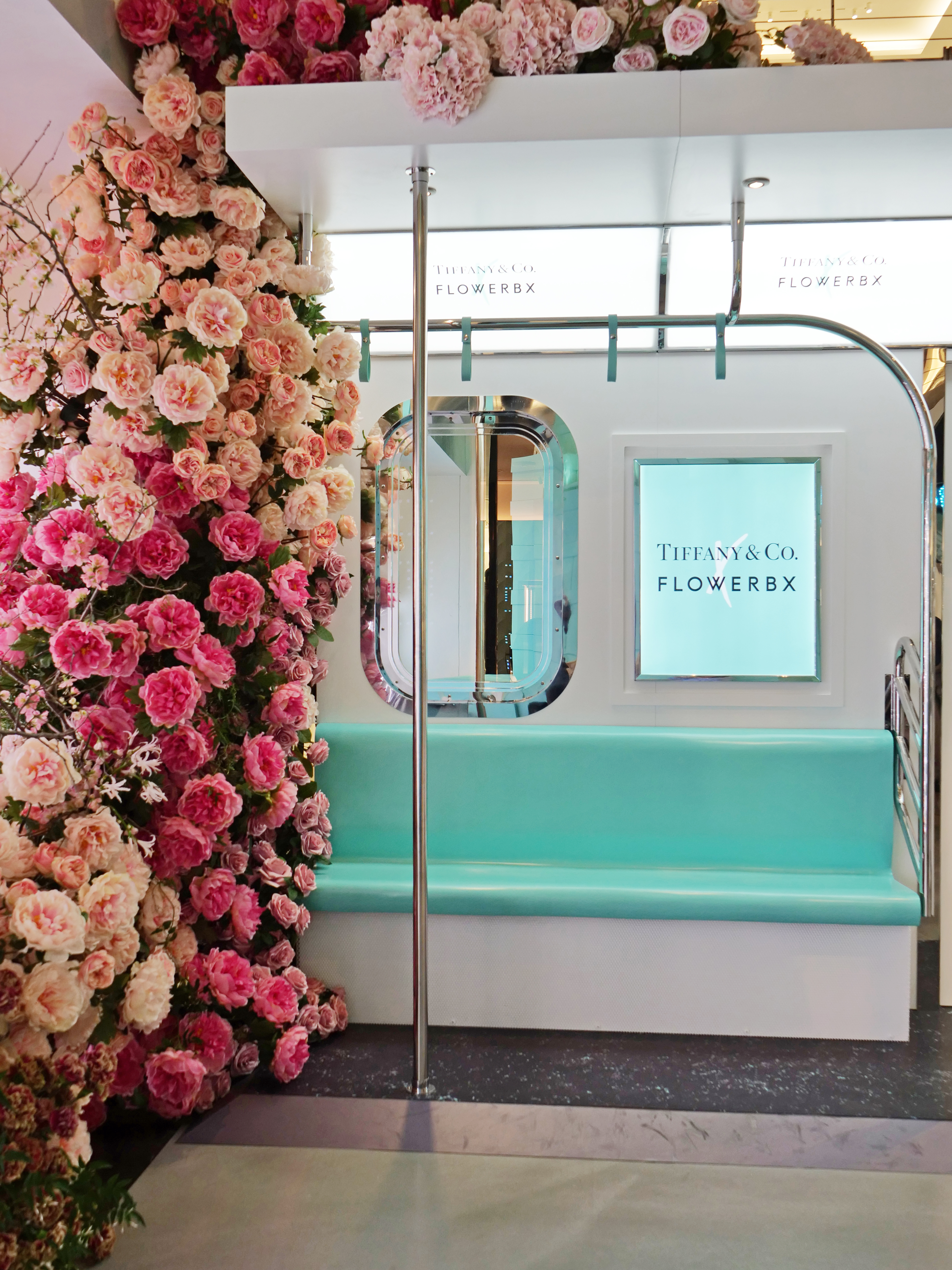 NYC Tiffany and Co Valentine’s Day Subway Flower Installation 