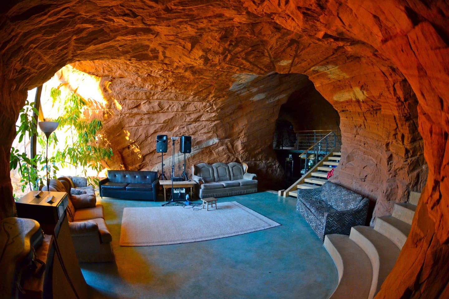 Most Unique USA Airbnbs Navajo sandstone home cave Boulder Utah