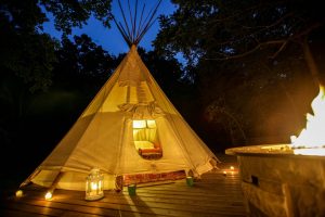 Most Unique USA Airbnbs tipi clamping tent Ozarks Missouri