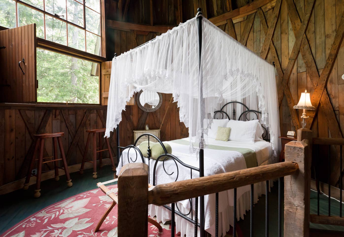 Most Unique USA Airbnbs round silo studio cottage Massachusetts bed lace canopy