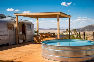 Most Unique USA Airbnbs Joshua Tree tin pool airstream