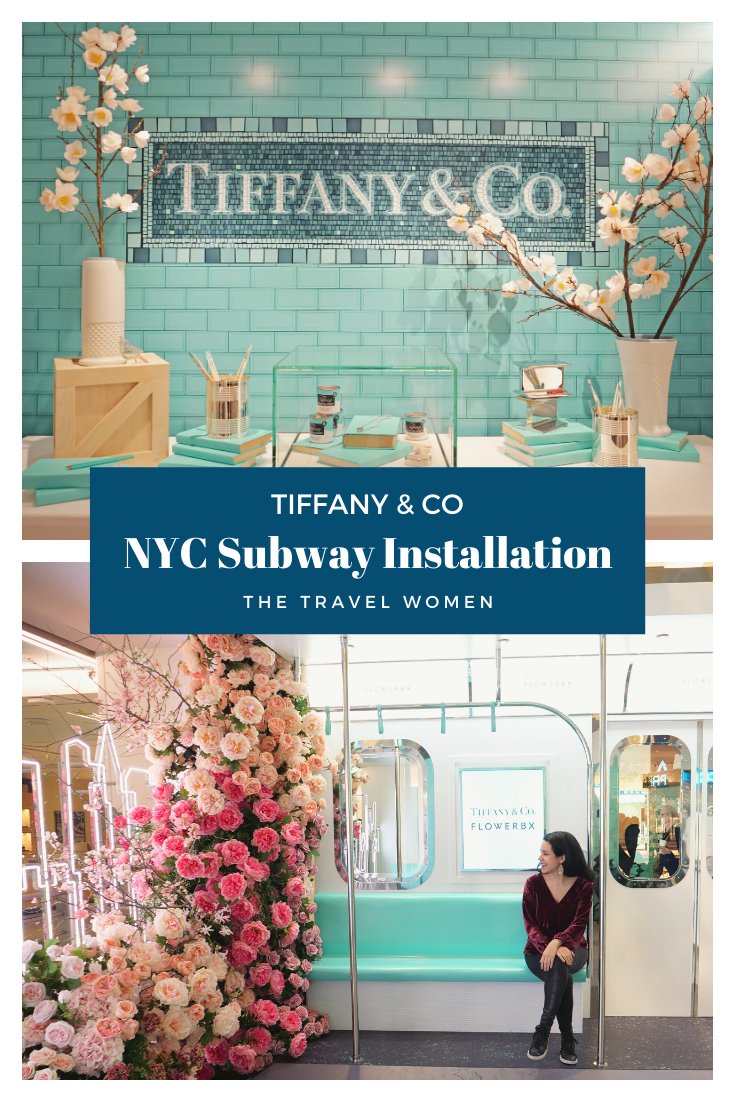 뉴욕 Tiffany and Co 발렌타인데이 지하철 꽃 설치물 Pinterest