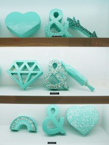 NYC Tiffany and Co Valentine’s Day Subway Flower Installation pretzel cart pairing riddles