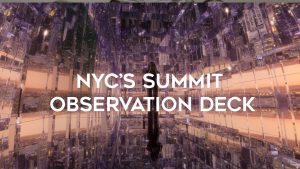 NYC summit observation deck over sunrise reflective Air photo